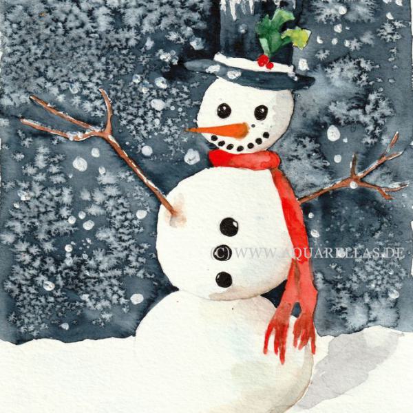 Schneemann mit Schal